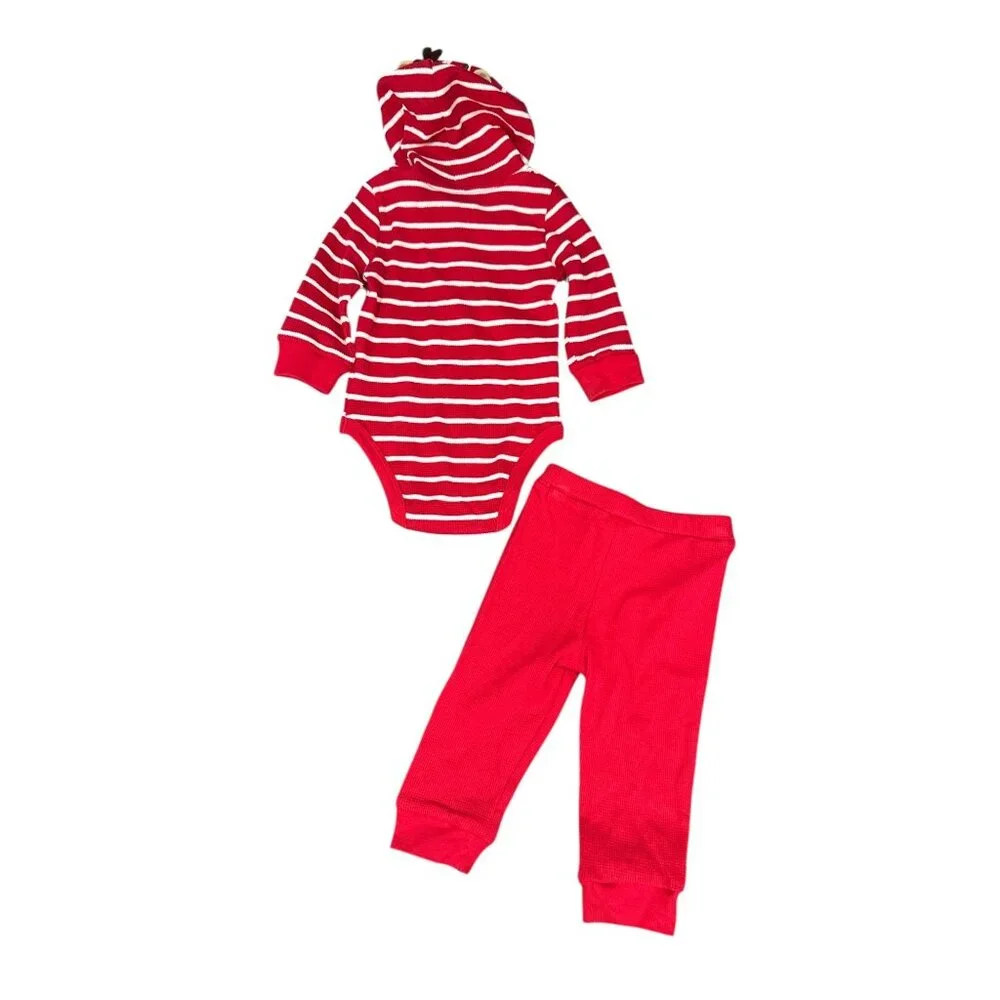 LITTLE ME My First Christmas Baby Bodysuit & Joggers Set 12-months